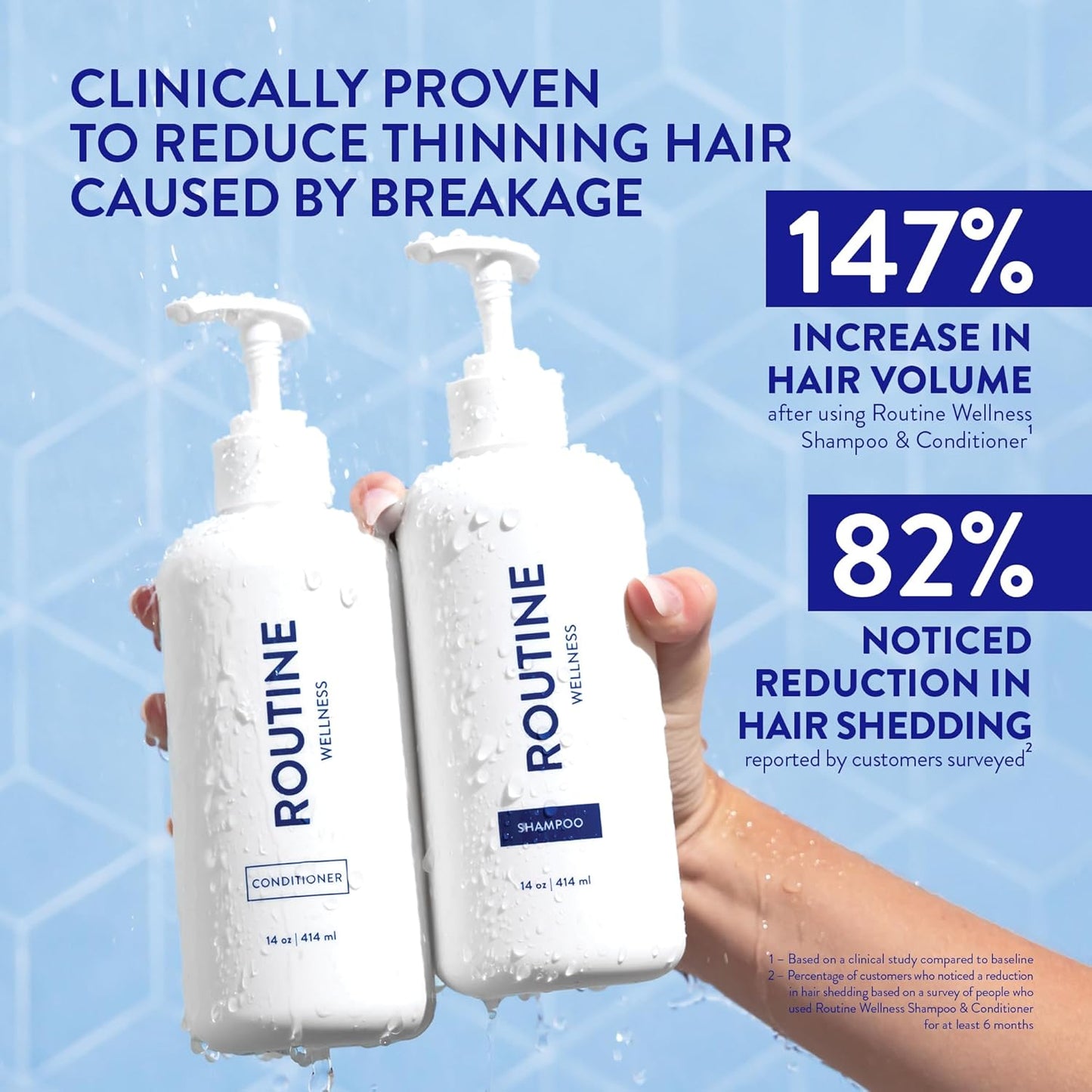 Anti-Thinning Shampoo & Conditioner Set - Biotin DHT Blocker for Thinning Hair | Color Safe, Healthier Hair - Rose Hips