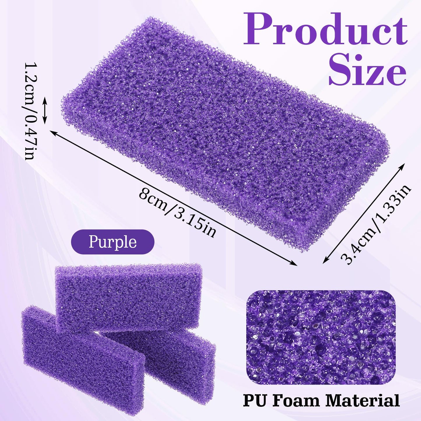 200 Pcs Purple Pumice Stone for Feet Disposable Foot Pumice Stone Bulk Foot Pumices Scrubber Dead Skin Pumices Foots Callus Remover for Feet Pedicure Foots Heel Exfoliator Tool Sponge Salon Home Use