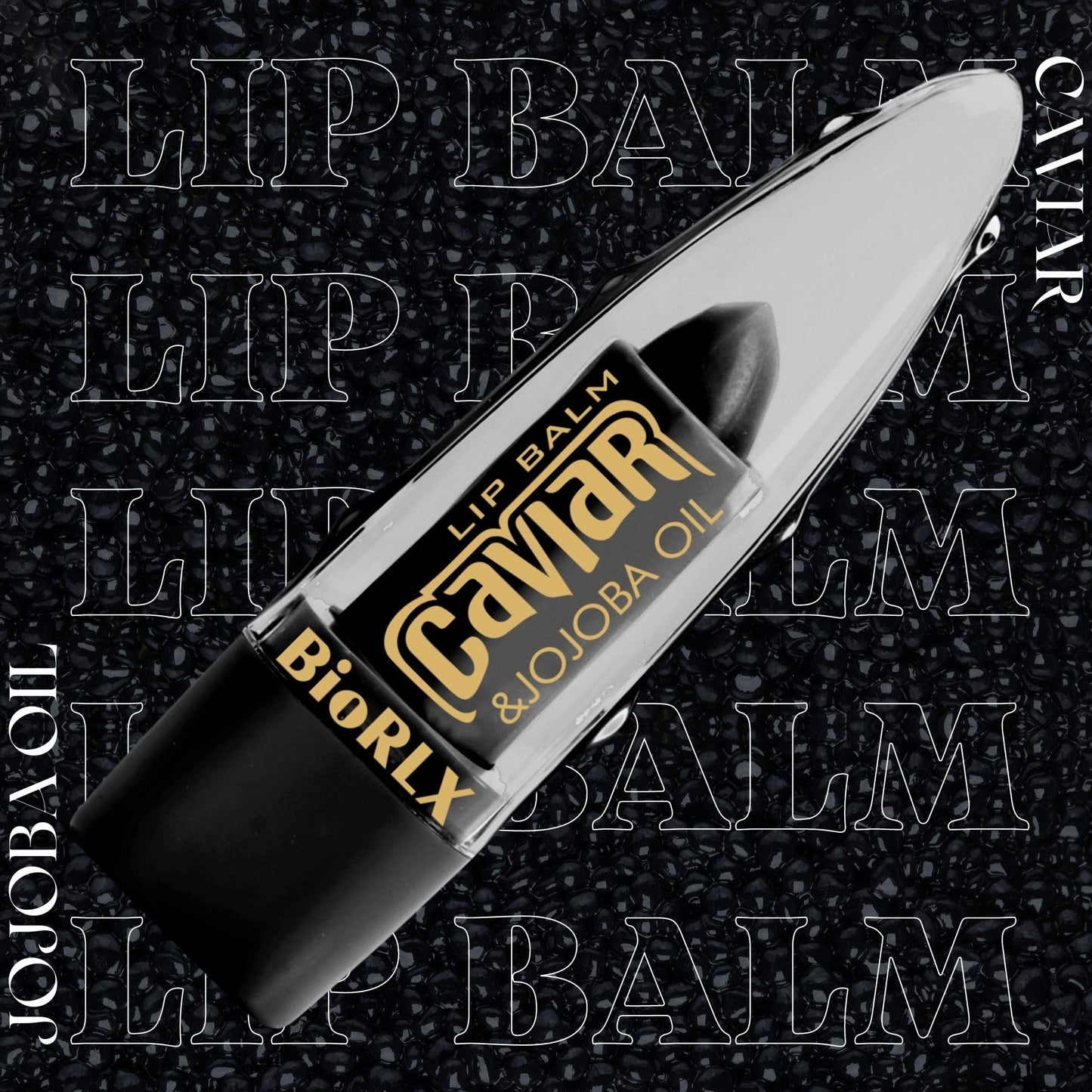 BioRLX Caviar & Jojoba Oil Lip Balm - Luxurious Color-Free Lip Care for Intense Moisture and Smoothness (Caviar & Jojoba, 0.12 Ounce (Pack of 1))