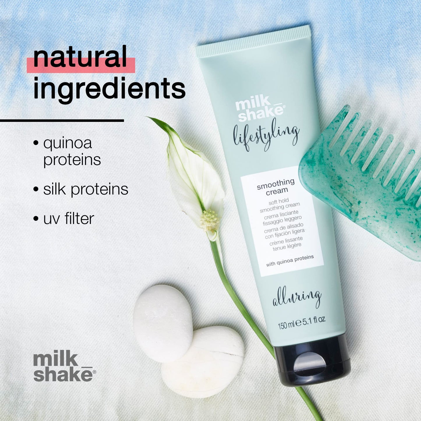 milk_shake Lifestyling Smoothing Hair Cream for Medium to Coarse Hair, 5.1 Fl Oz