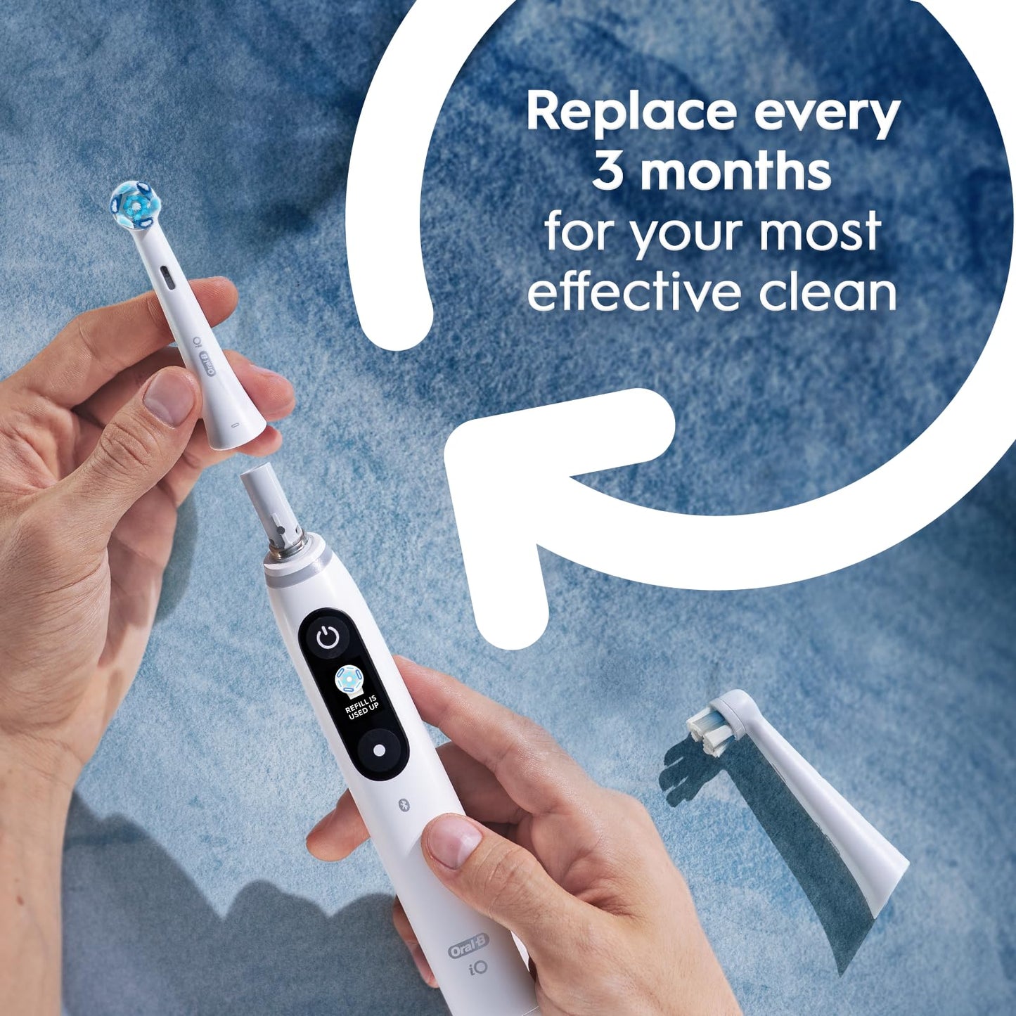 Oral-B iO Series Ultimate Clean Electric Toothbrush Replacement Brush Heads for an Oral-B Electric Toothbrush, 4 Count, Black