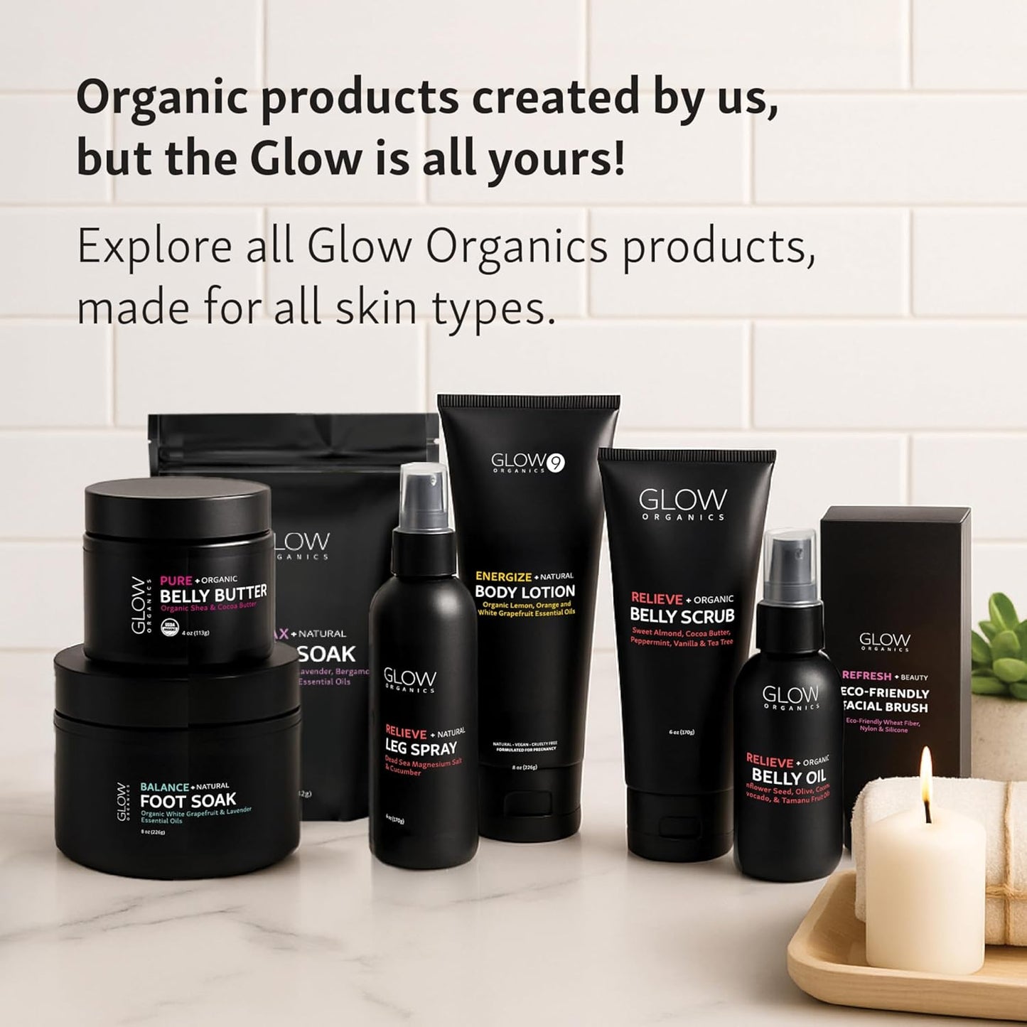 Glow Organics Belly Oil - Organic Pregnancy Skincare for Stretch Marks & Scars | Fast-Absorbing 95ml