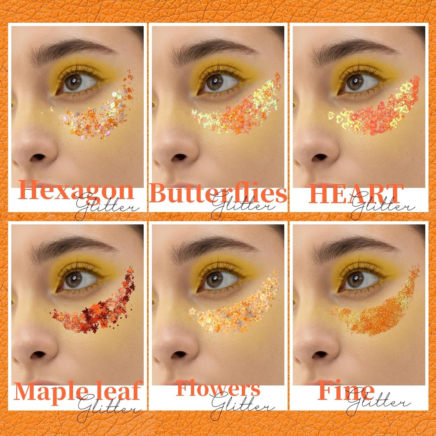 Teenitor Face Glitter Body Glitter, Clear White Body Glitter Gel, Hair Glitter Gel, 6 Shapes Rave Glitter, Mermaid Sequins Makeup Glitters Face Paint, Chunky Sparkling Glitter Gel for Women