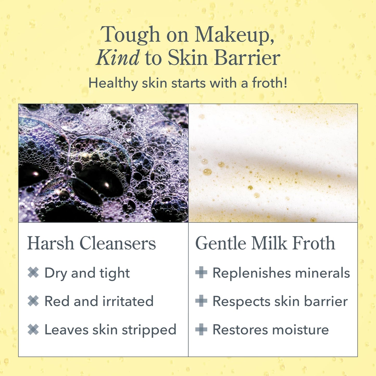 Beekman 1802 Micellar Milk Froth Face Wash – Hydrating Gel to Foam Facial Cleanser & Makeup Remover with Goat Milk & Golden Sea Moss, Gentle Foaming Face Wash for Sensitive Skin, 5 Fl Oz