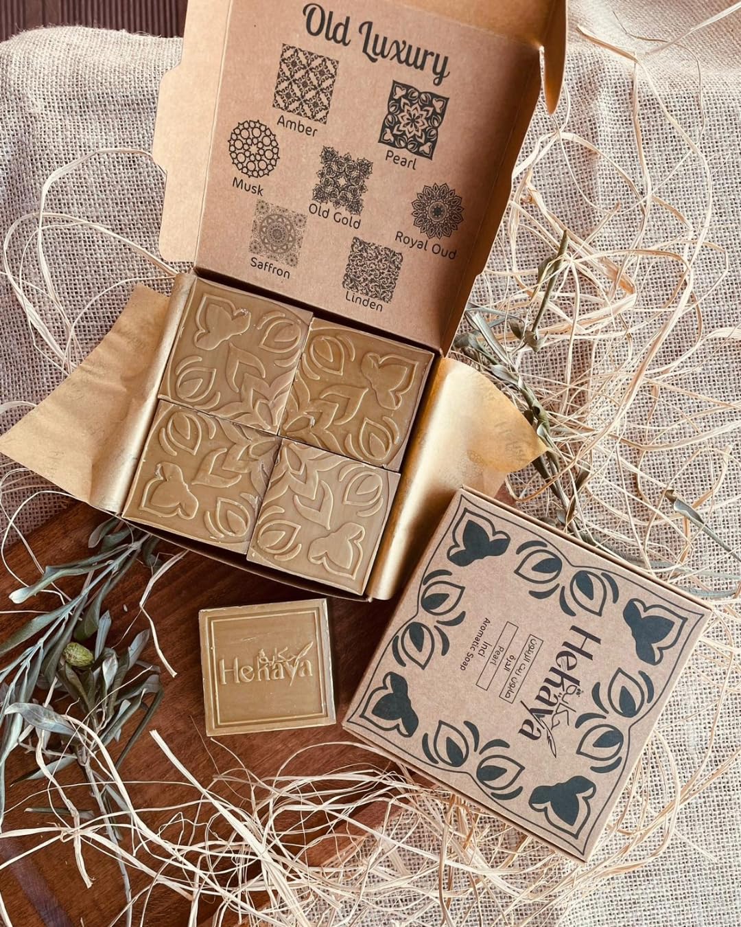 Natural Olive Oil Soap bars with Organic Ingredients, Vegan Soap, Moisturizing, Handmade, Scented With Essential Oils, Body Soap Bars for Women and men (Pearl) (Pack of 4 Bars) 17.6 Ounce