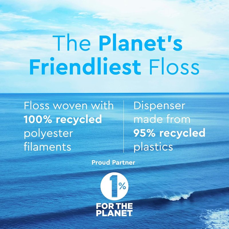 Smile Expanding Floss - Premium Waxed Dental Floss for Plaque Removal | Natural Mint, 2-Pack (30 Yards Each)