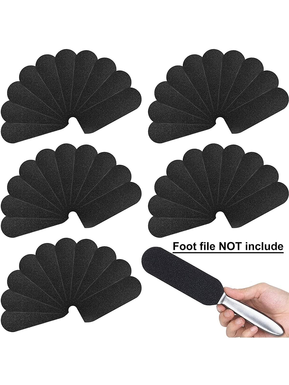 EBANKU Foot Files Refills Foot File, Reusable Stainless Steel Cracked Skin Corns Callus Remover, Feet Rasp Pedicure Sandpapers Replacement Pads Easy Feet Scrubber for Bath Pedicure Salon,100pcs