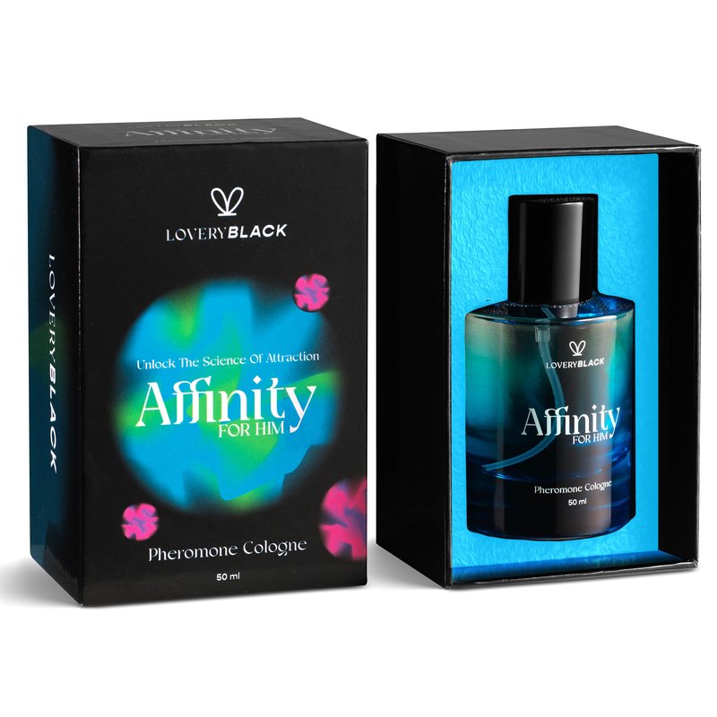 Affinity For Him Pheromone Cologne for Men – Enhance Attraction & Confidence – Masculine Earthy & Musky Scent with Amber, Patchouli, & Musk – Irresistible, Long-Lasting Fragrance - Gifts for Boyfriend