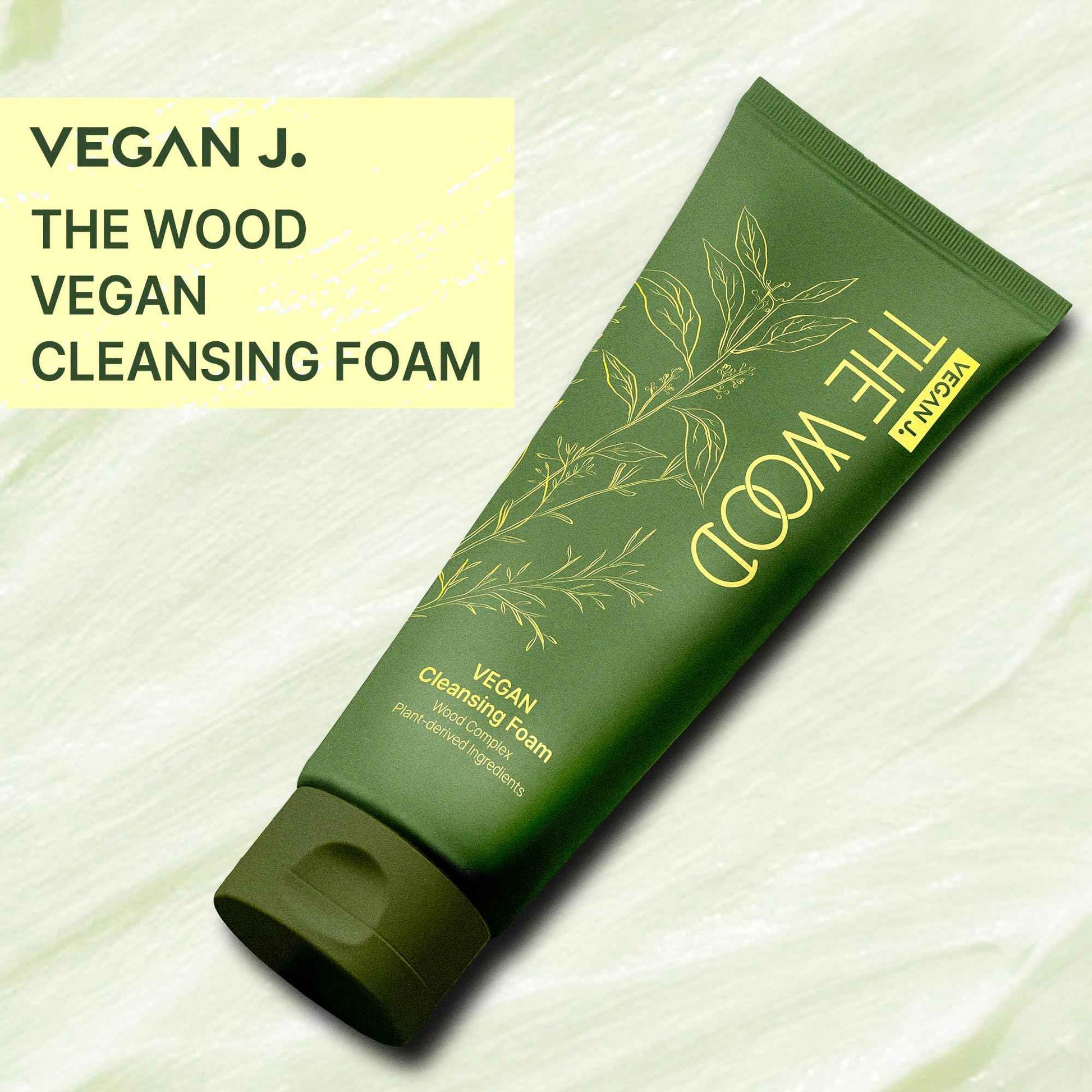 VEGAN J. The Wood Vegan Cleansing Foam | Cleans 99.37% Impurities | Vegan Certified - 100ml