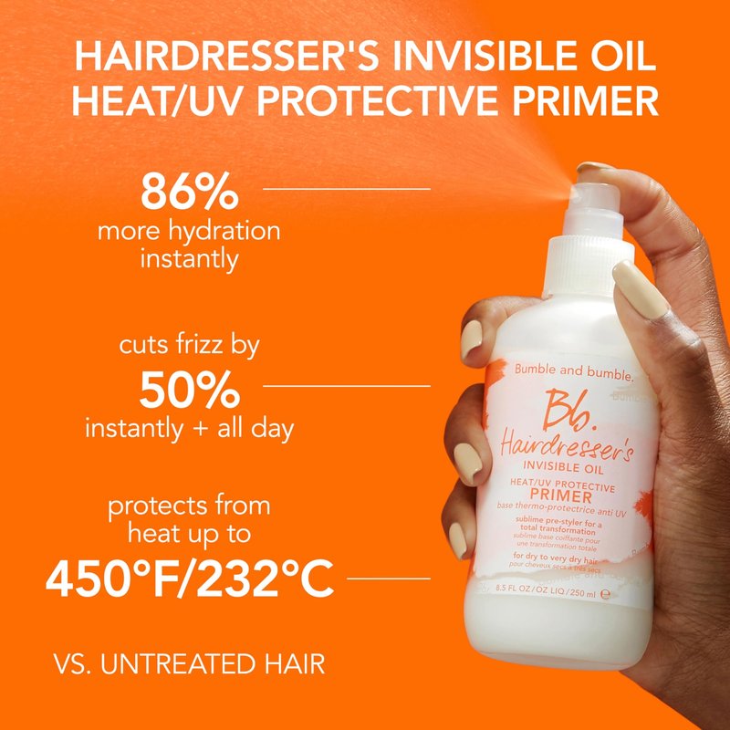 Bumble and bumble. Hairdresser's Invisible Oil Travel-Size Hair Set for Hydration + Frizz Reduction | Shampoo, Conditioner + Hair Primer | 3-Piece Set | Travel Size