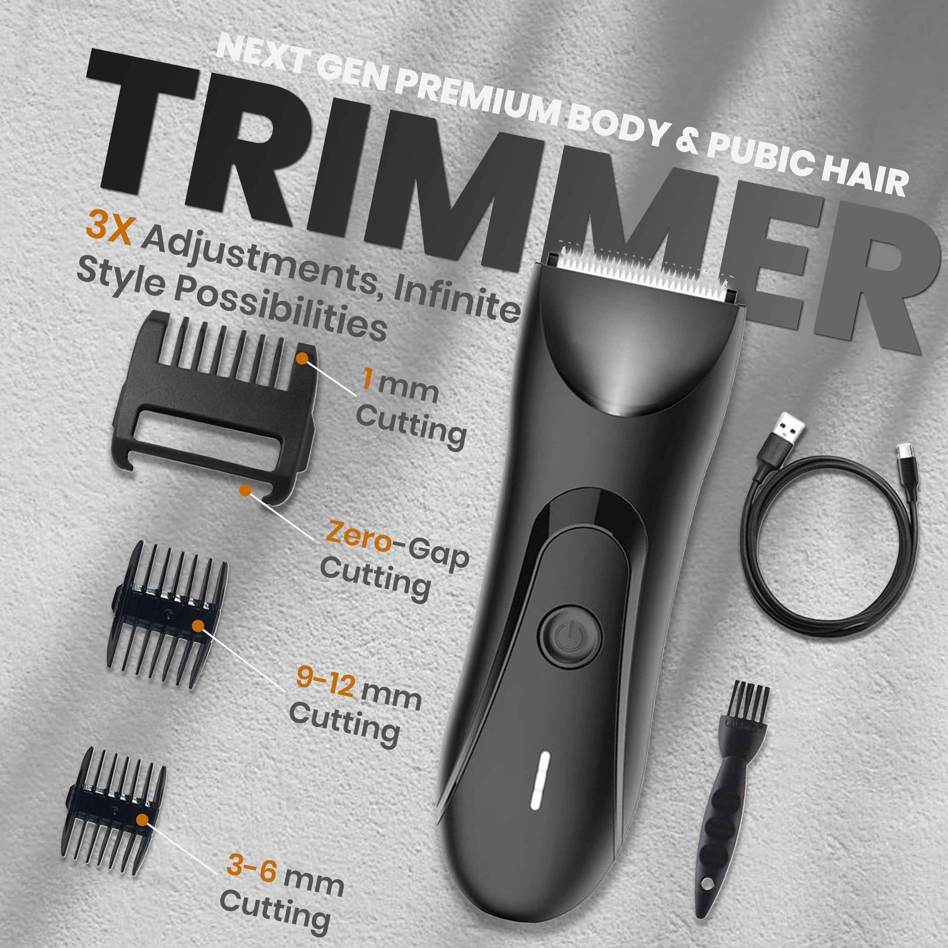 BLIVORRA Next Gen Premium Body & Pubic Hair Trimmer – Waterproof Electric Ball Shaver & Groin Hair Clipper with Ceramic Blades – Rechargeable Wet/Dry Trimmer for Men & Women, Chest, Legs, Bikini
