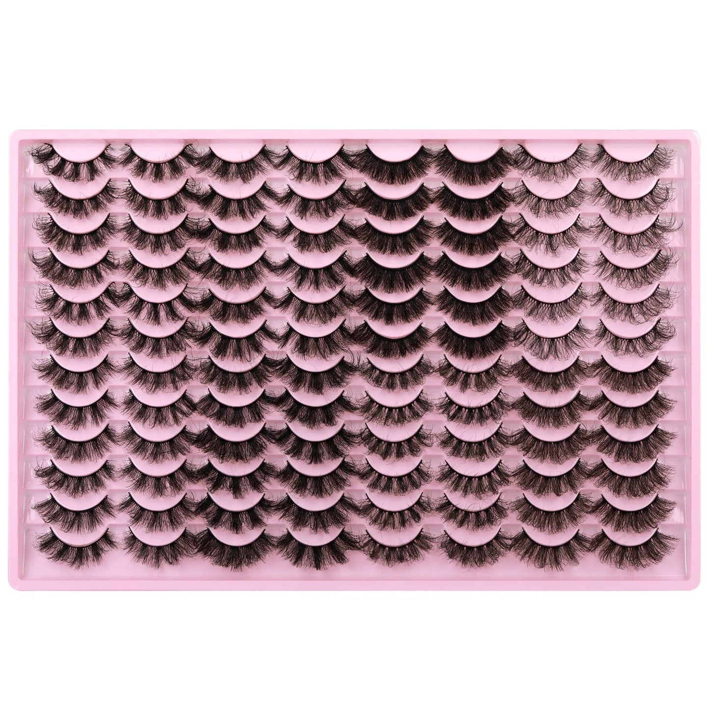 48 Pairs Mink Lashes Thick Eyelashes 8 Styles Mixed Dramatic Long Faux Mink Eye lashes Pack 10D Wholesale Luxury Soft Fake Eyelashes