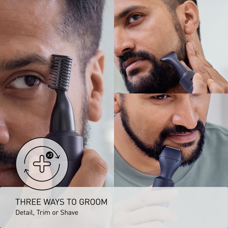Panasonic MultiShape Facial Detail Shaver Trim Set Attachment, Eyebrow Trimmer, Beard Detail Trimmer, and Detail Shaver, Wet/Dry, Add to MultiShape Grooming System, Easy-Clean Tool - ER-CDT1-A