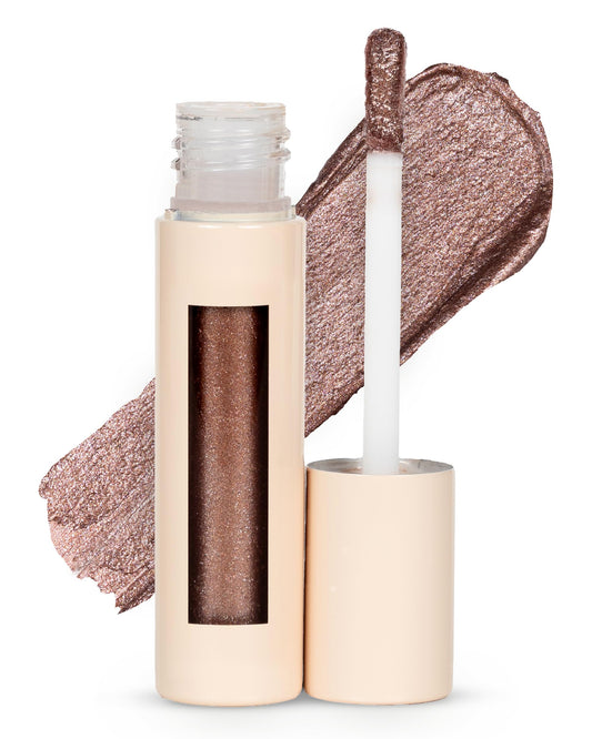 PÜR MINERALS Creamy Eyeshadow & Primer with Peptides, On Point Tint (Suede) - Buildable, Cream-to-Powder Formula for Light to Medium Coverage - Shimmery, Crease-Resistant Shades- Long-Lasting
