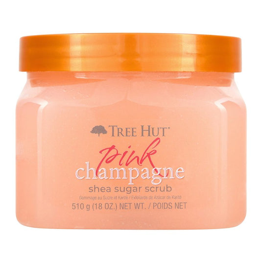Tree Hut Pink Champagne Body Scrub, Exfoliating & Hydrating Sugar Scrub with Shea Butter & Essential Oils, Smooth Skin, Body Exfoliator For All Skin Types, Self Care Gifts for Women, Vegan, 18 Oz