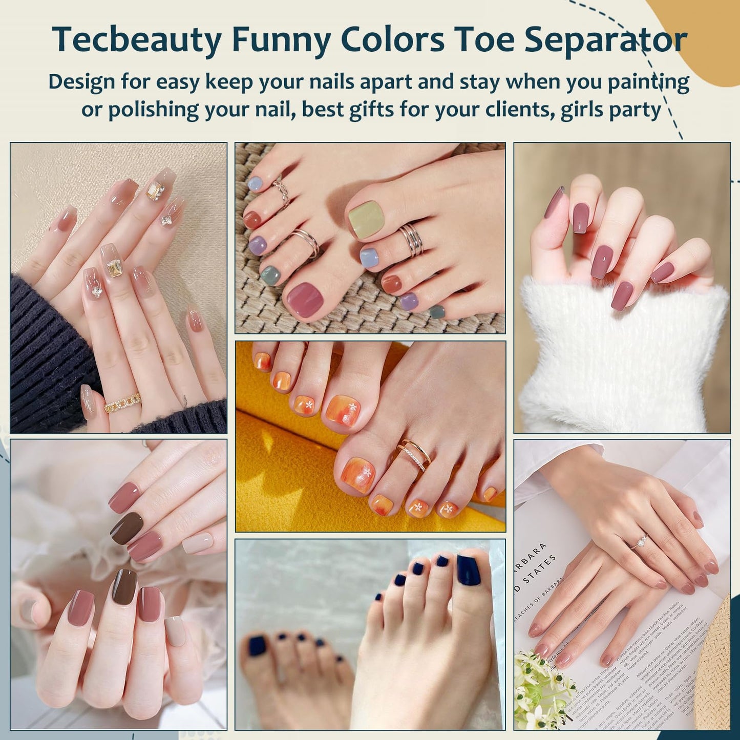 600 Pcs Toe Separators for Men and Women, Soft Foam Finger Divider Spacer Set, Pedicure Toe Separators for Hands and Feet Nail Polish Application Luxury Pedicure Supplies, Black