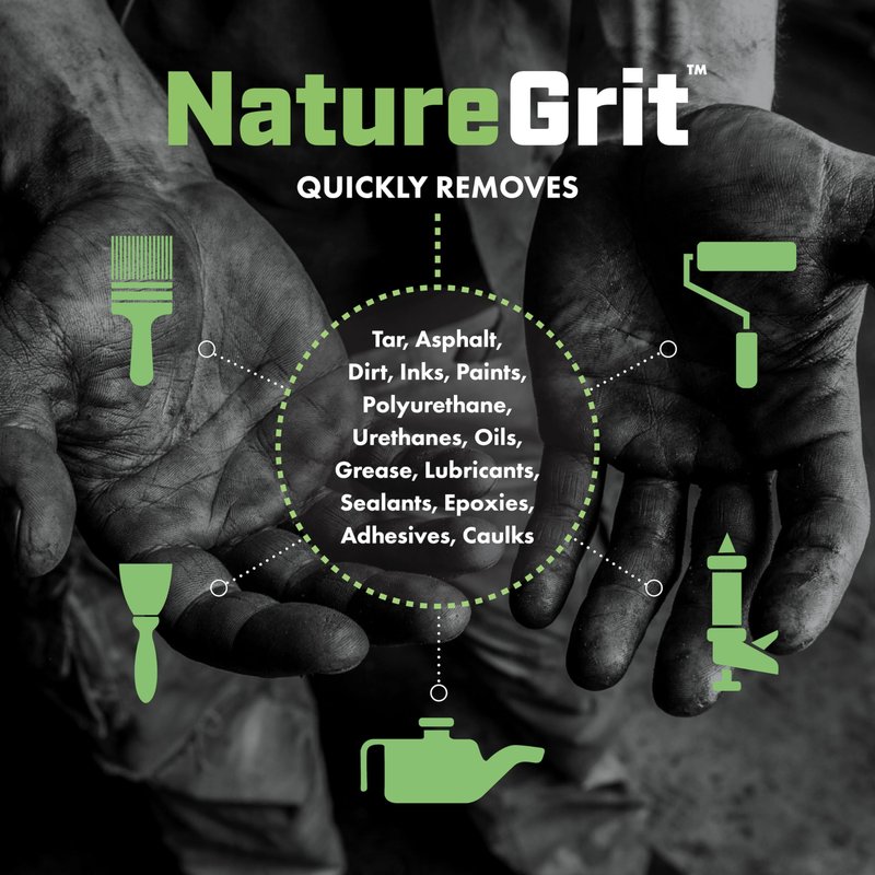 NatureGrit – Heavy Duty Industrial Hand Cleaner Pump-top – Walnut Shell Conditioners for Skin Protection for Auto Mechanics, Manufacturing, and Anyone with Working Hands (1)
