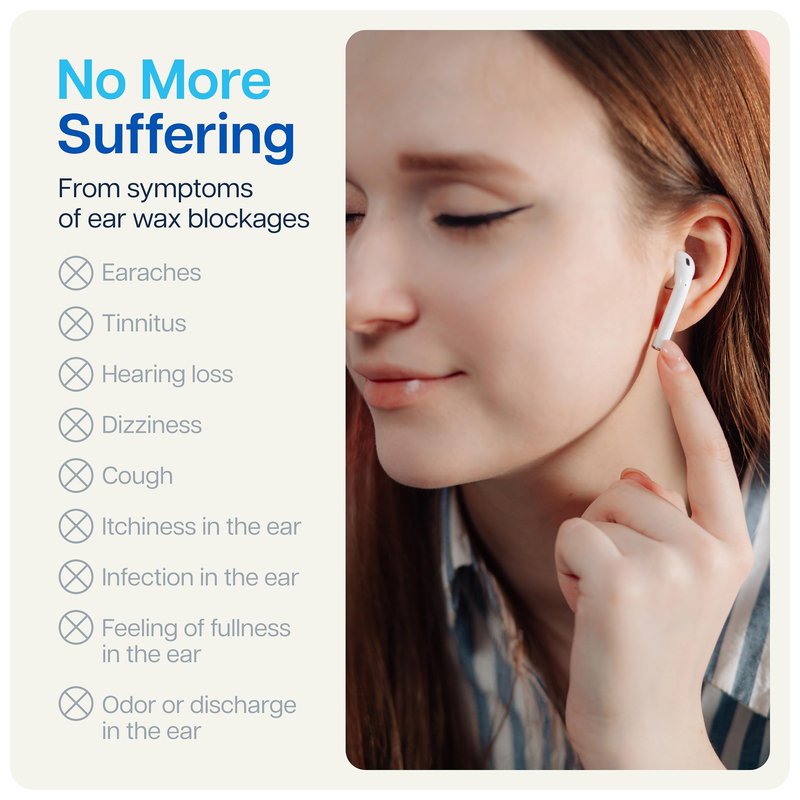 NAVEH PHARMA® CleanEars | Fast-Acting Ear Wax Removal Spray | Breaks Down & Dissolves Earwax in Just 1 Treatment | Clinically Proven to Be 300% More Effective W/Mineral Oil | Gentle & Safe 1.69 Fl Oz