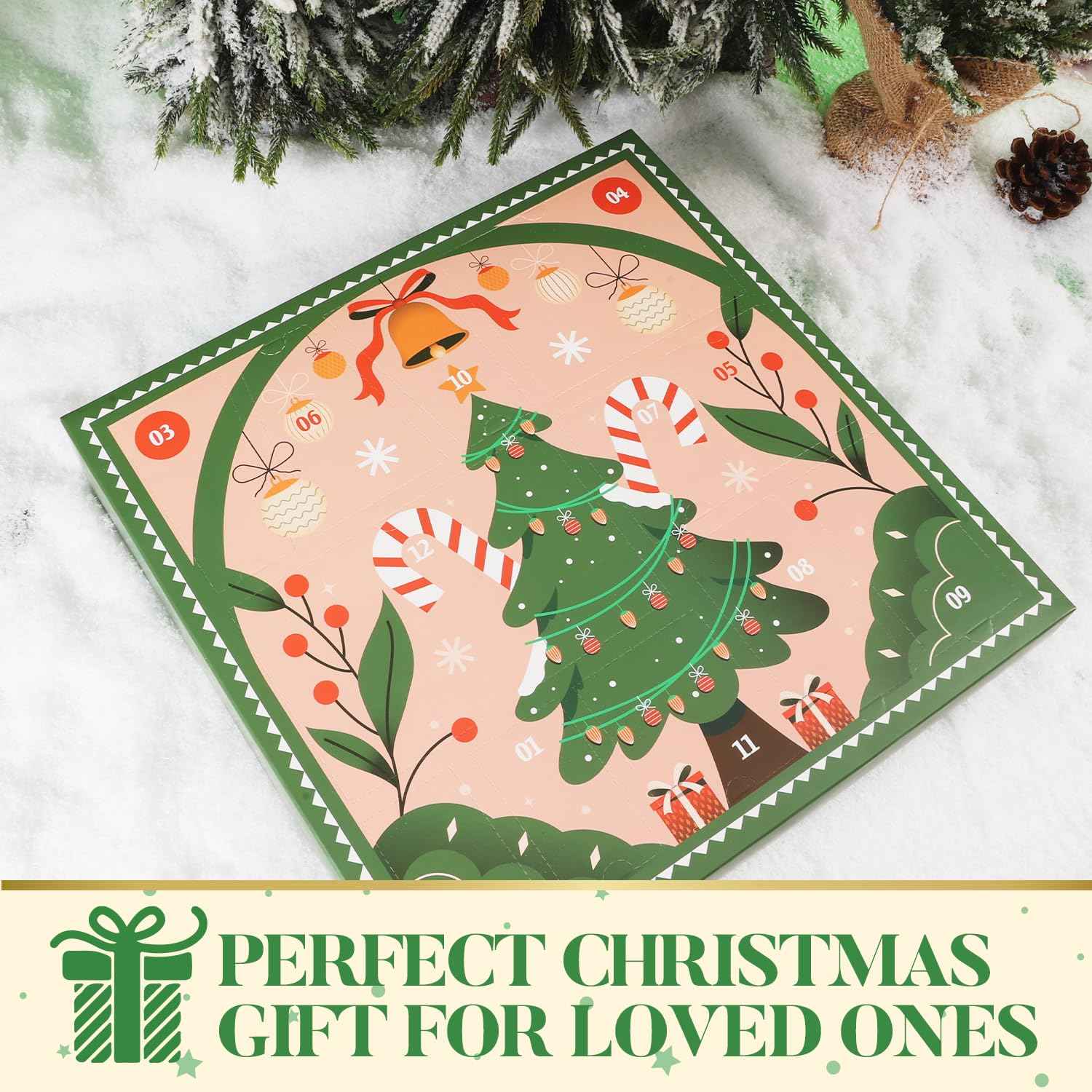 BFFLOVE 12-Piece Beauty Advent Calendar 2024 Bath and Body Gift Set with Luxurious Hand Creams, Bath Essentials, Christmas Bath Set for Men Women 2024-12 Days of Christmas for Women