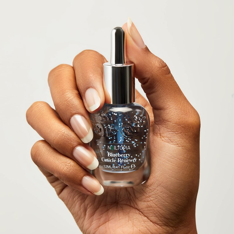 Nailtopia Blueberry Cuticle Renewer - Strengthening Moisturizing Treatment for Dry, Damaged Skin and Nails - Infused with Essential Antioxidants and Vitamins - All Natural, Vegan Formula - 0.41 oz