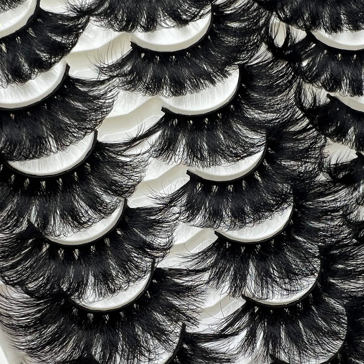 25MM Lashes Mink Fluffy Long 20 Pairs Dramatic 3D Mink Lashes Pack, Reusable 5D Thick Long 25 MM False Faux Mink Eyelashes Bulk