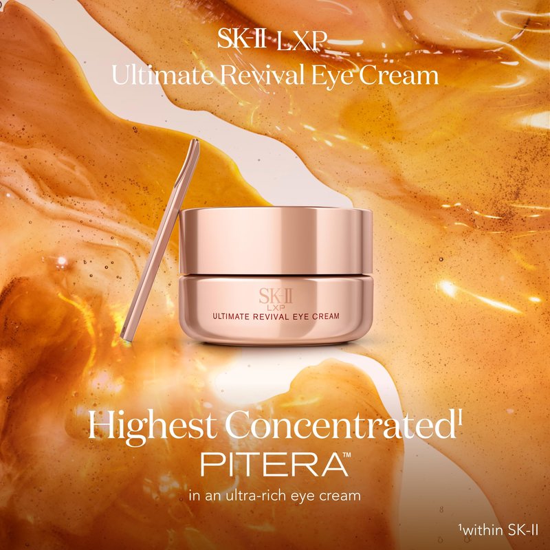 SK-II LXP Ultimate Revival Eye Cream - Ultra Rich Under Eye Cream for Wrinkles, Firmness & Dryness - Infused with a Concentrated Formula to Restore Radiance & Enhance Elasticity (0.52 oz)