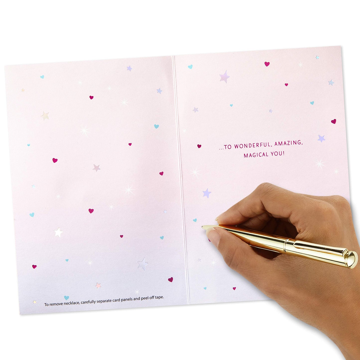 Hallmark Signature Valentines Day Card for Kids (Removable Unicorn Necklace)