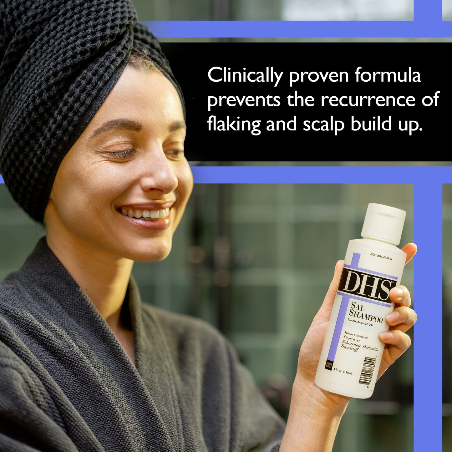 DHS SAL Shampoo for Psoriasis, Eczema & Dandruff, Fragrance-Free 4 oz