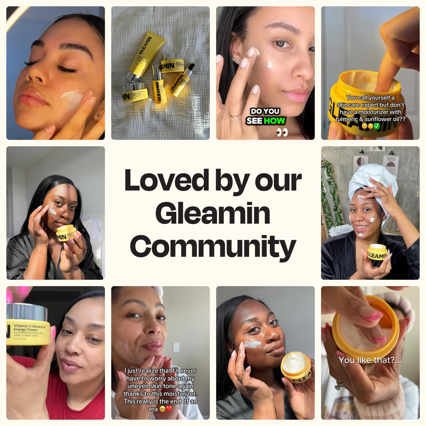 Gleamin Advanced Brightening Moisturizer 1.7fl oz Facial Cream, Shea Butter