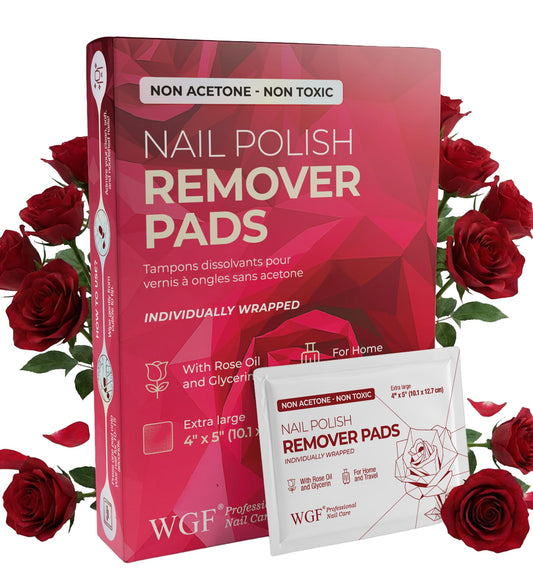 Nail Polish Remover Pads - 14 PCS - 100% Non-Acetone Gentle Formula - Individually Wrapped Wipes - Travel Size Fingernail Remover for Purse & Quick Touch-Ups