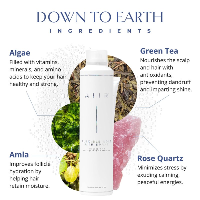 AIIR Flexible Hold Hairspray - Finishing Spray with Light Hold, Soft & Touchable Finish, Enhance Style & Shine, Fight Frizz with Humidity Resistance, Lightweight Hairspray for Fine Thin Hair, 9 oz