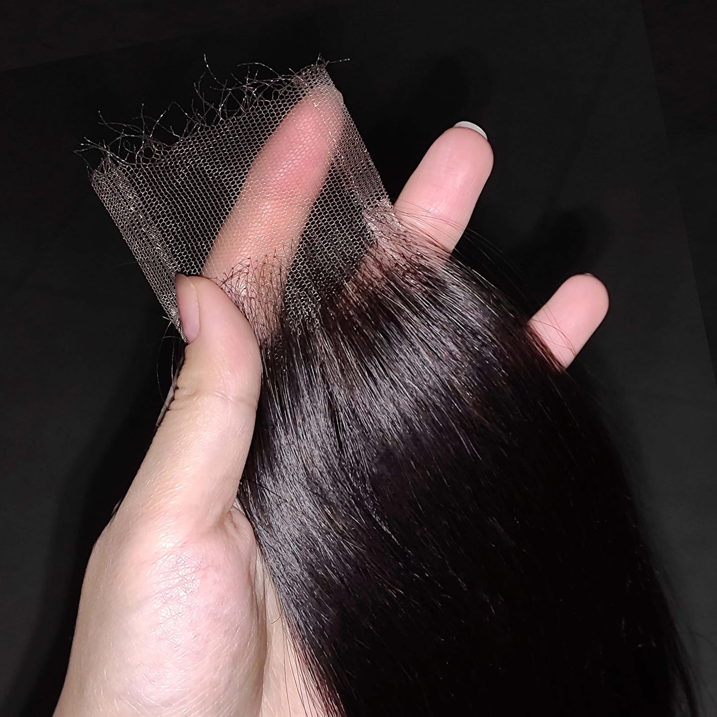 2x6 HD Lace Closure 16 Inch, SKINLIKE 0.095mm Ultra-thin Invisible Real Swiss Lace Closure Only,Straight RAW Virgin Human Hair Single Knot Pre-Plucked with Baby Hair