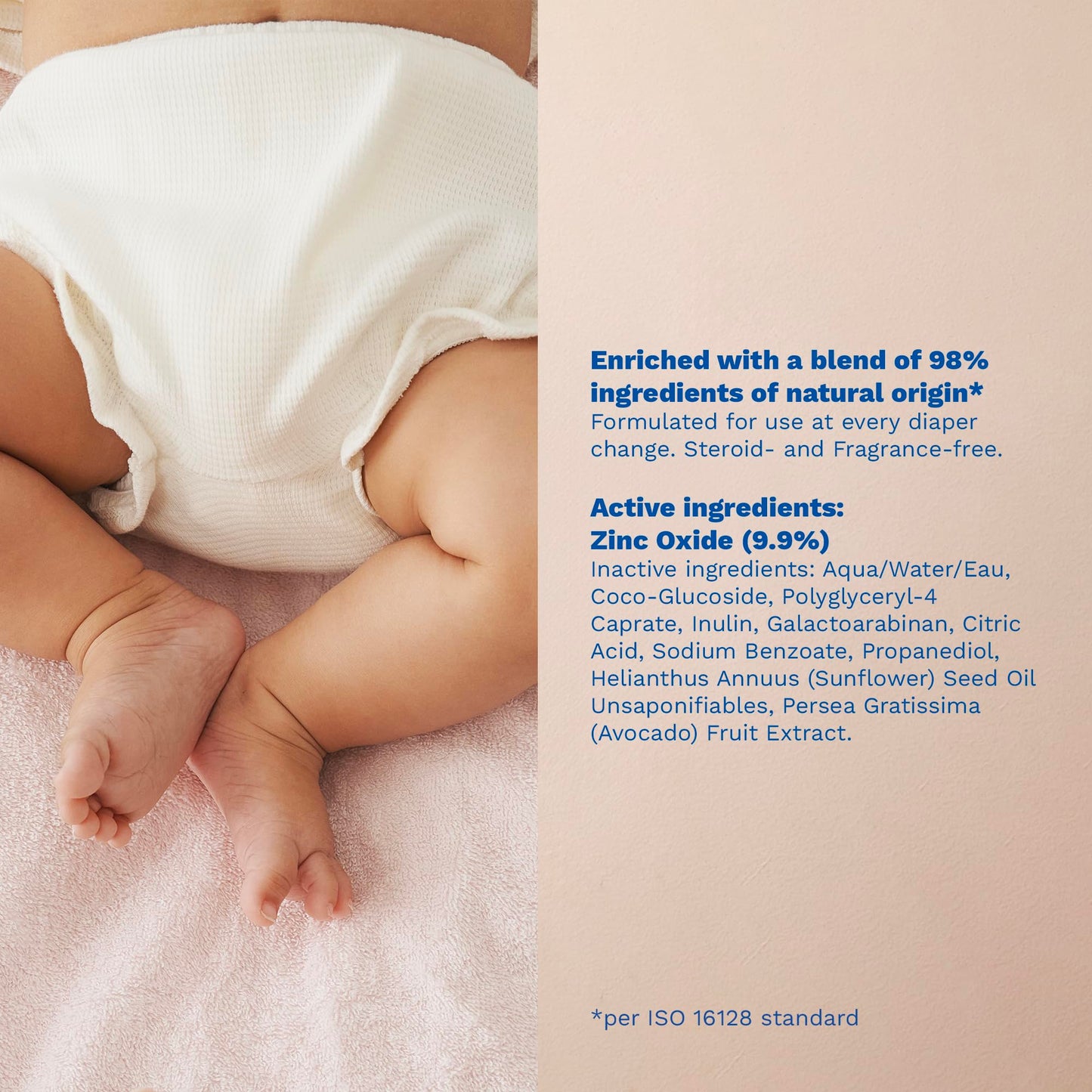 Mustela-Baby Diaper Rash Cream 123 - Skin Protectant with Zinc Oxide - Fragrance Free & Paraben Free - with 98% Natural Ingredients - 3.8 Oz, White