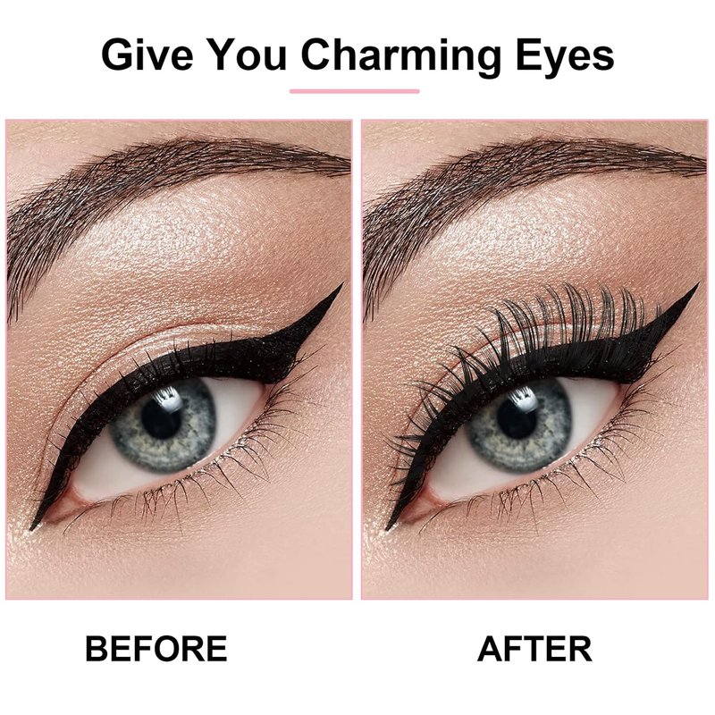 Cluster Eyelash Extensions - 280pcs 40D 0.07 D Curl 10mm Soft Individual Lashes for DIY Beauty