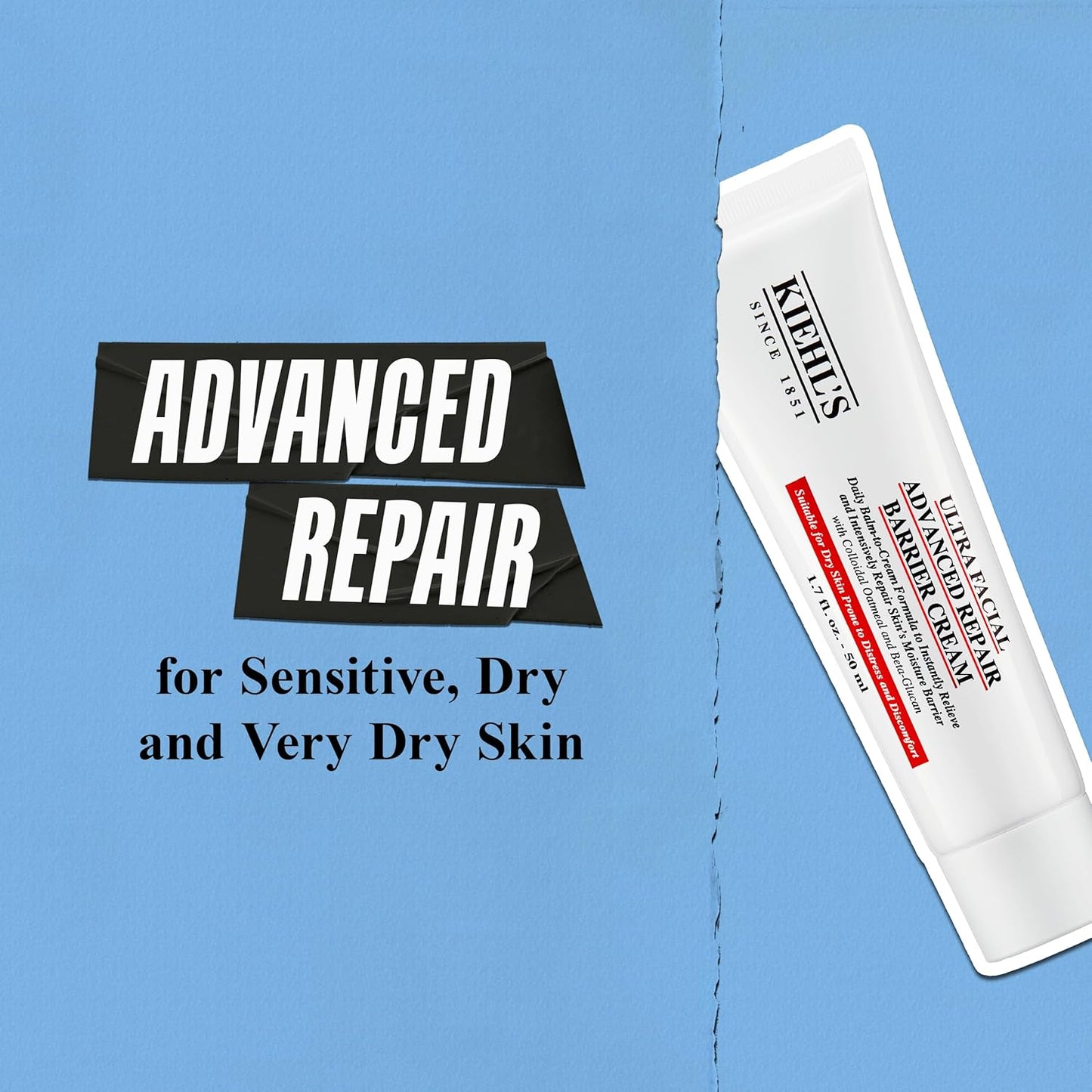 Kiehl's Ultra Facial Advanced Repair Cream - Intensive Treatment for Dry, Sensitive Skin | 1.7 fl oz