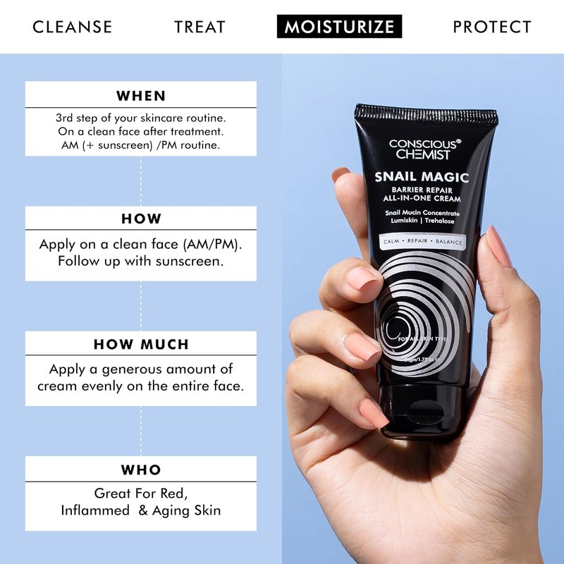 Snail Magic Skin Barrier Repair Cream - Daily Gel with Korean Snail Mucin Extract | 50g / 1.7fl. oz
