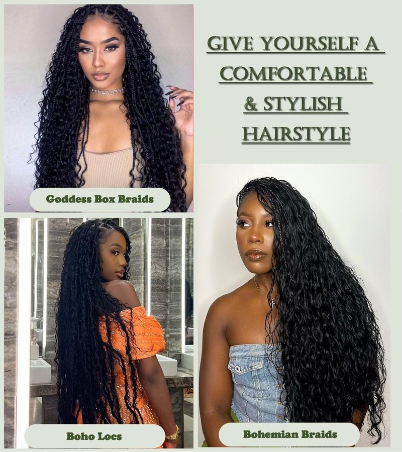 Deep Wave Bulk Human Hair for Braiding Hair 100% Virgin Human Hair Micro Braiding Hair No Weft Human Hair Extensions 2Bundles(Natural Black#,22inch)