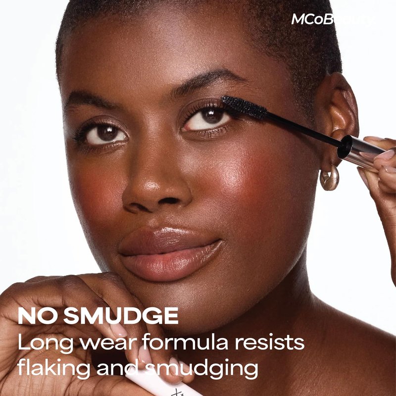 MCoBeauty XtendLash Tubing Mascara - Black - Tubular Lengthening, Volume & Curl - High Definition Lashes - Smudge Proof Water Resistant - Flake Free Glossy Buildable Eye Makeup - Vegan & Cruelty Free