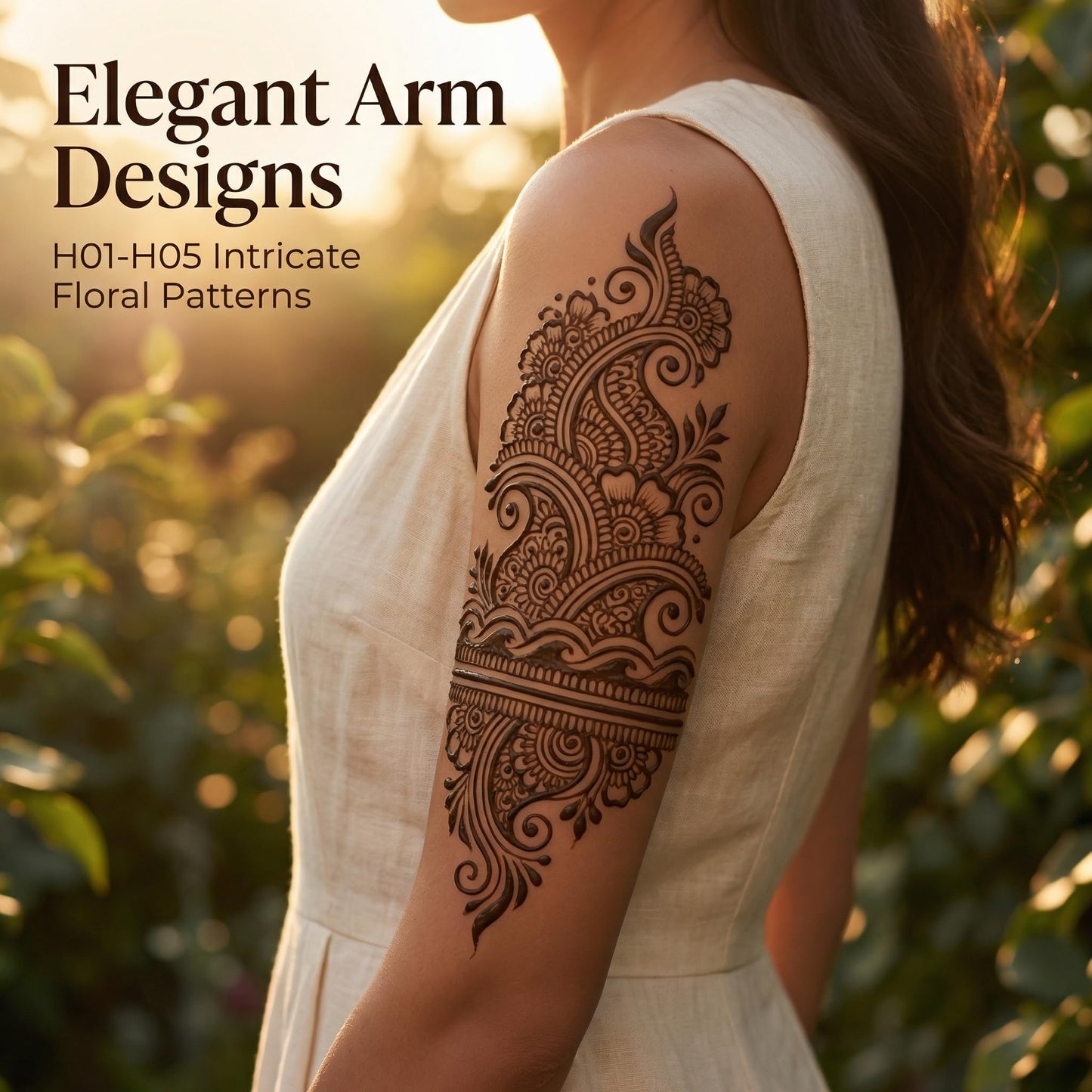 Kotbs 32 Sheets Henna Tattoo Stencils for Hands Forearm Face Paint Body Art, Temporary Glitter Airbrush Flower Tattoo Stencils for Women and Girls Reusable