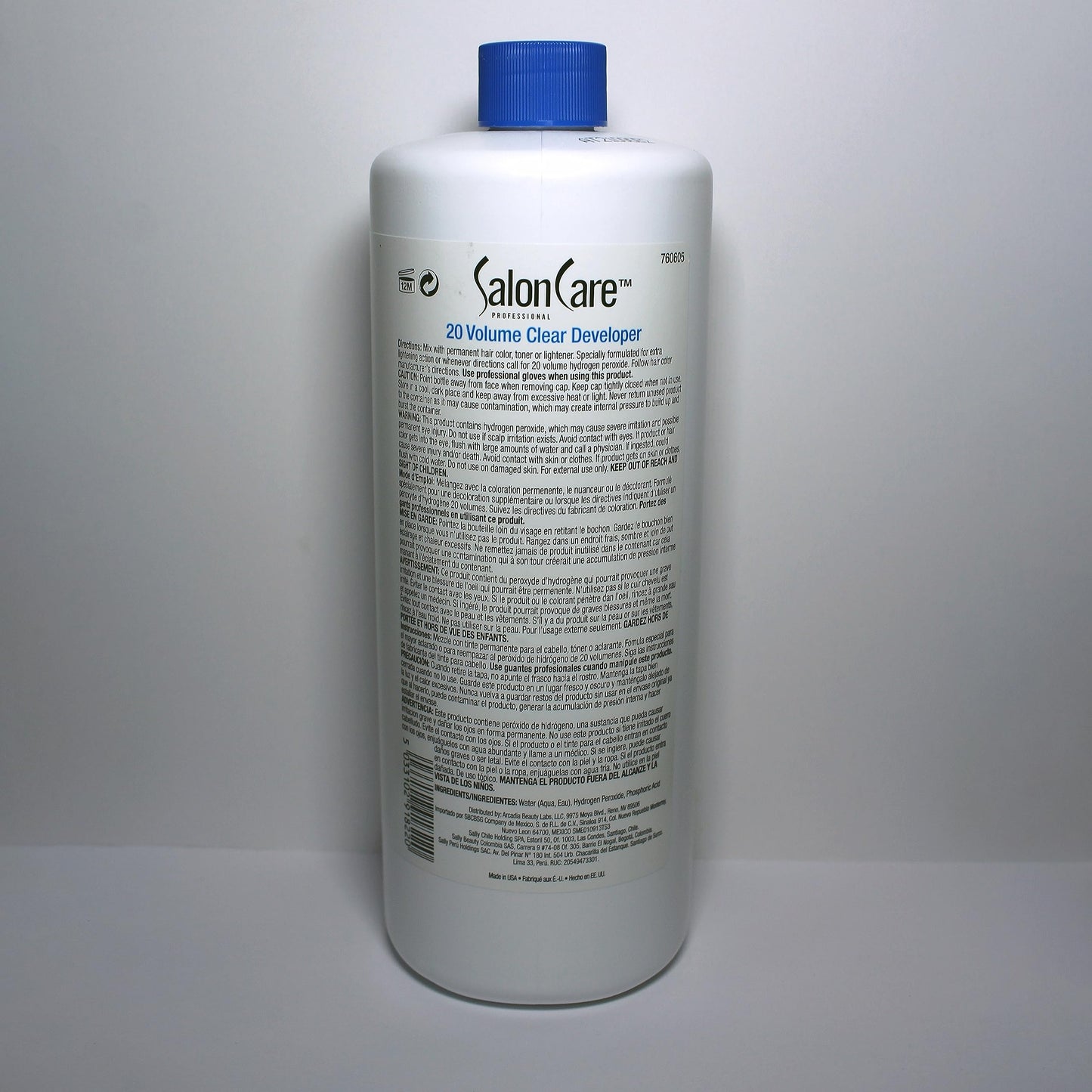 Salon Care 20 Volume Clear Developer, Superior Gray Coverage, Stabilized Formula for Consistent, Predictable Results, 32 Ounce