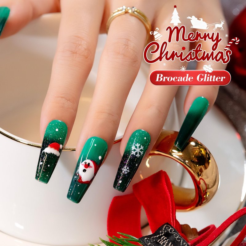YTD Likomey Color Changing Gel Nail Polish Set,Summer 8 Colors Shimmer Brocade Glitter Mood Temperature Change Colors Kit,Black Green Red Blue Purple UV Thermal Manicure Color Gel,7.5ml