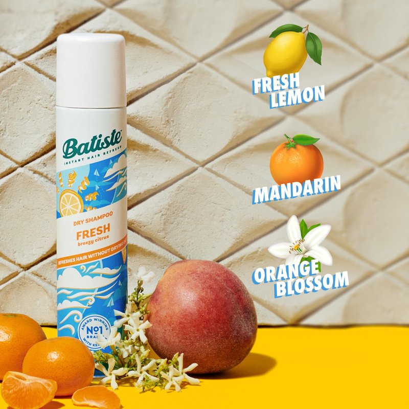 Batiste Dry Shampoo, Fresh Fragrance, Refresh Hair and Absorb Oil Between Washes, Waterless Shampoo for Added Hair Texture and Body, 5.71 oz