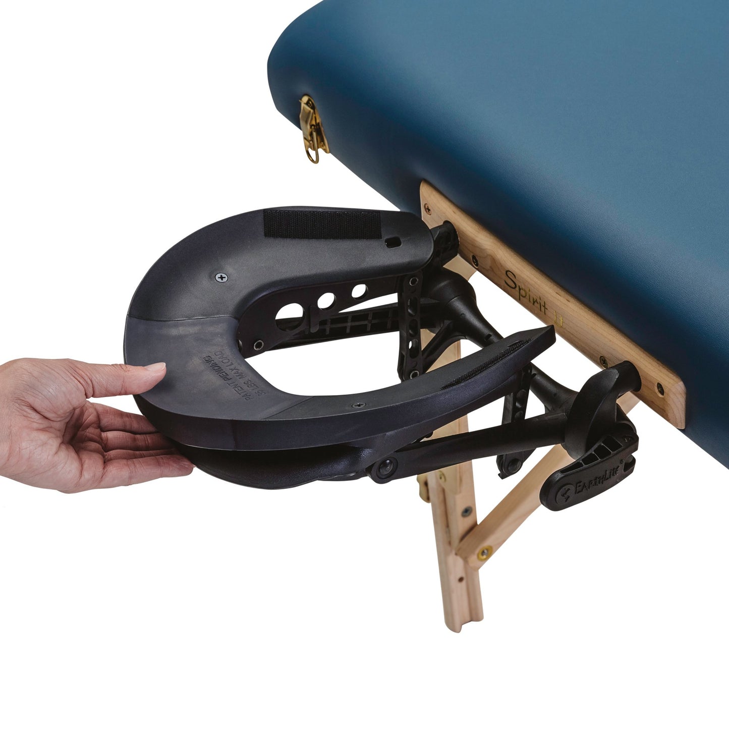 EARTHLITE Massage Table Face Cradle FLEX-REST - Self-Adjusting, Flexible Platform with Strata Memory Foam Face Pillow, Sterling
