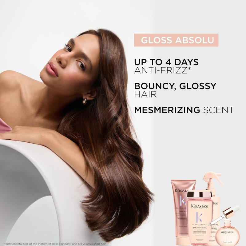Kerastase Gloss Absolu High-Shine Anti-Frizz Conditioner - Deeply Hydrates & Detangles, Instantly Softens, For Glossy & Bouncy Hair, 2.53 Fl Oz, Travel Size