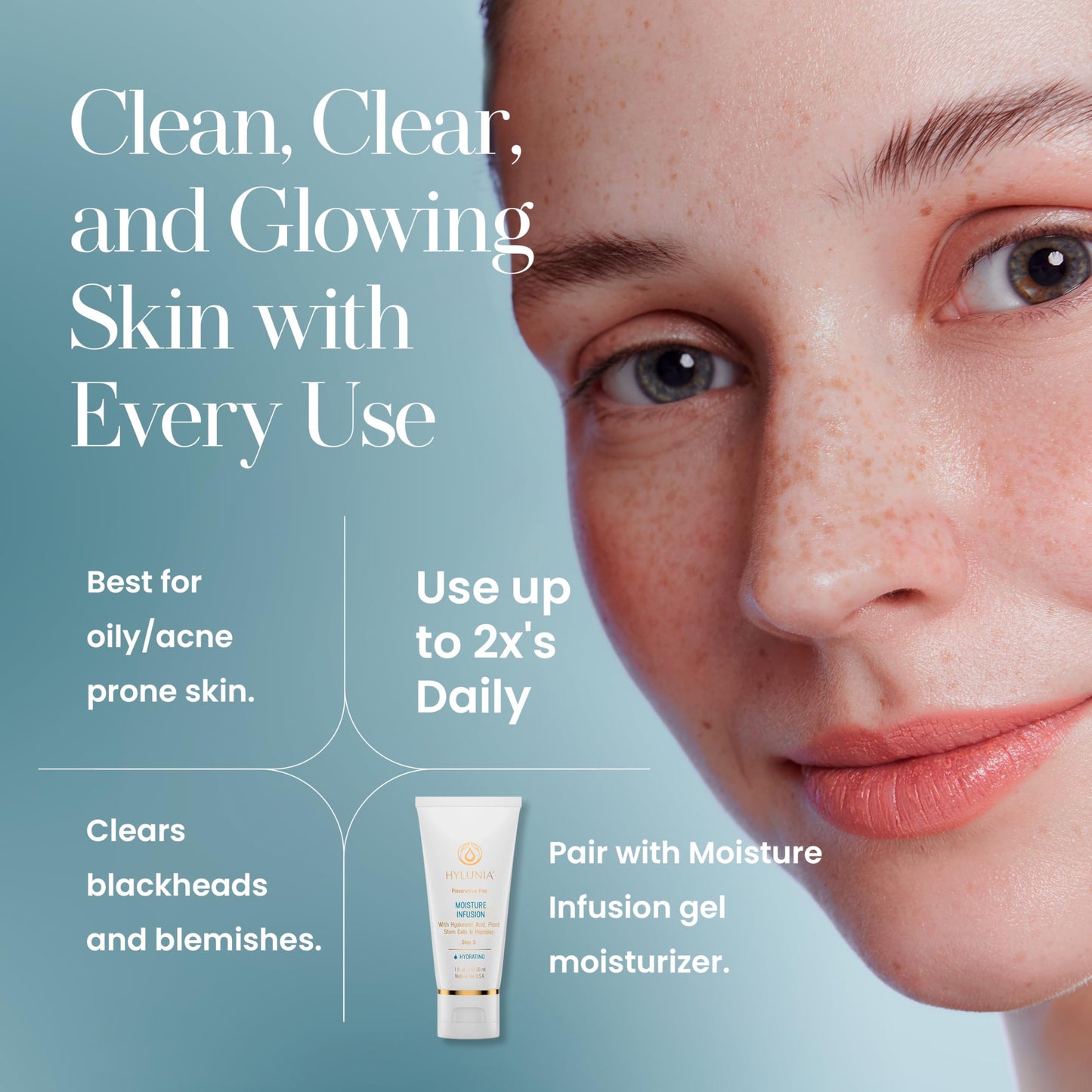Hylunia Salicylic Facial Cleansing Gel, 5.1 fl. oz.
