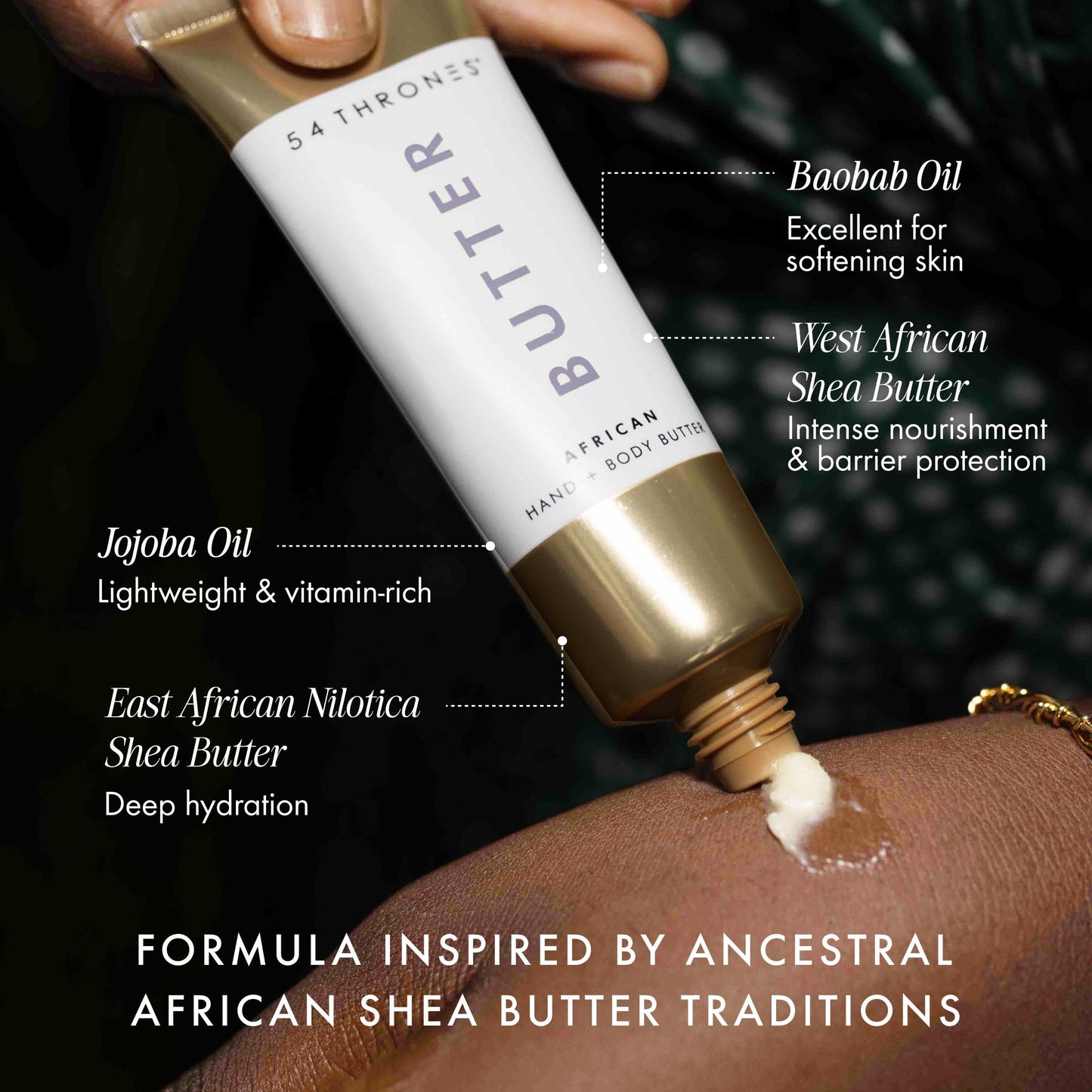 54 Thrones Mini African Beauty Shea Butter, Intensive Dry Skin Support, Moisturizing Body Butter for Women, Moisturizing Body Cream, Locks in Moisture, Egyptian Lavender + Moroccan Mint, 1 oz