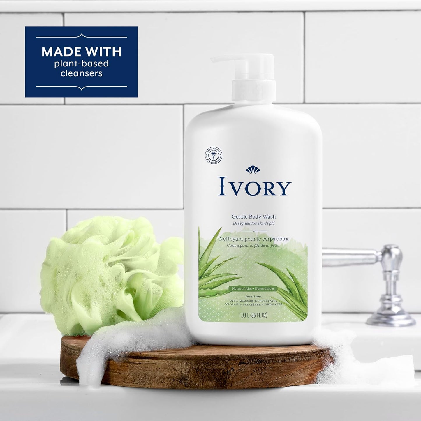 Gentle Body Wash for Family | Aloe Scent, 35 oz | Dye-Free, Paraben-Free, No Heavy Perfumes