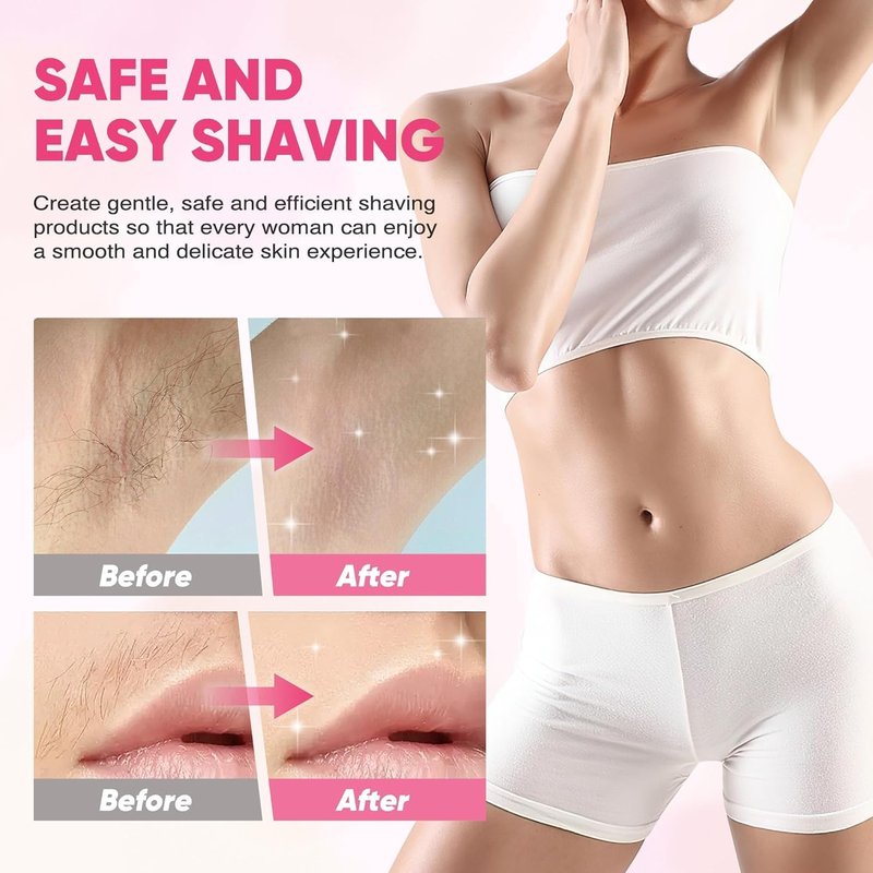 Bikini Trimmer for Women - Electric Razor & Shaver with Dual Ceramic Blades | Painless Hair Removal, Waterproof, 90min Cordless Runtime