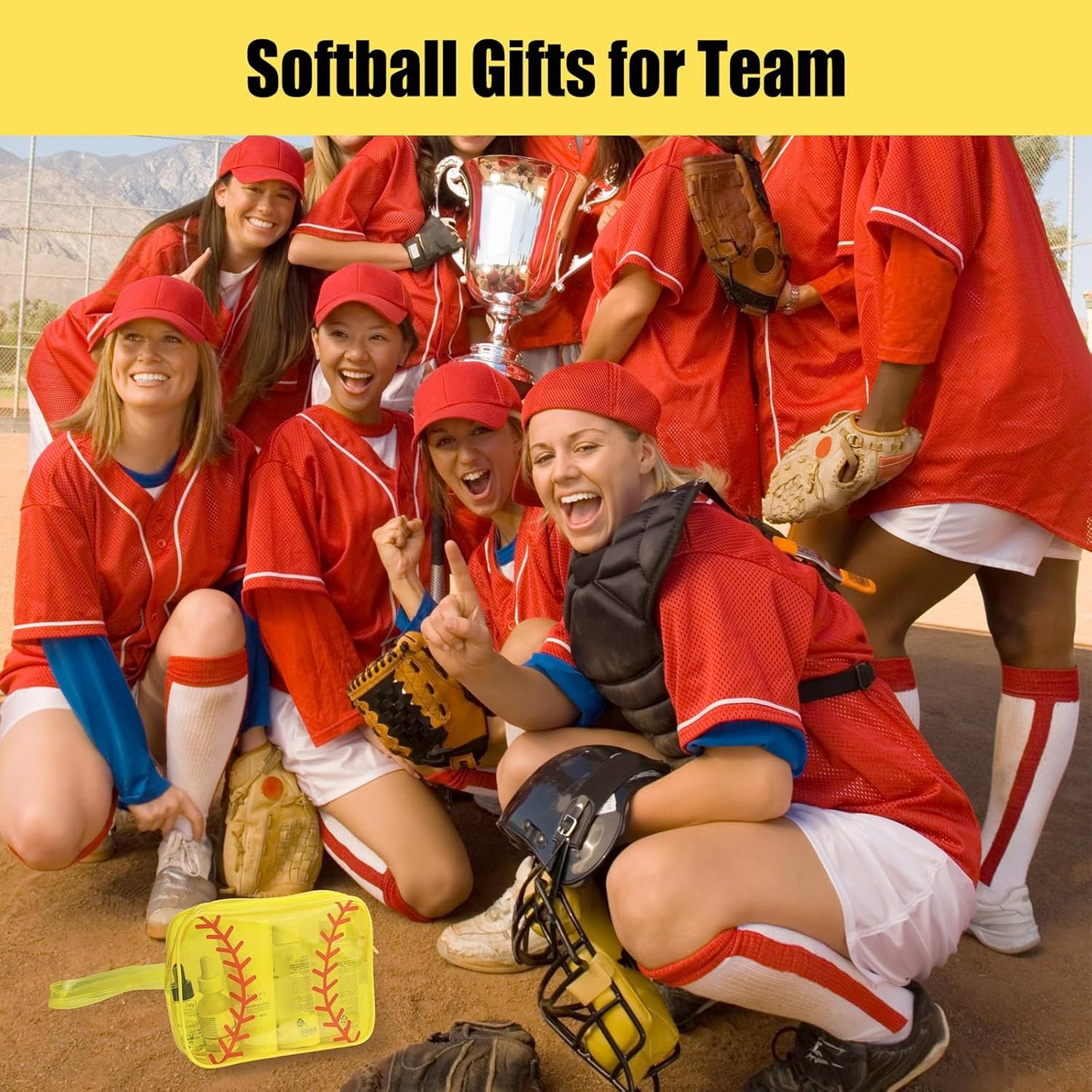 Softball Goodie Bags - 40 PCS Clear PVC Pouches | Waterproof Travel Organizers for Team Gifts