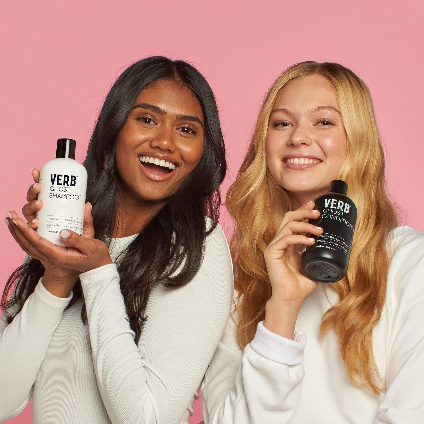 VERB Ghost Shampoo, 2.3 fl oz -2 pk - Infused with Moringa Oil - Cleanses Fine and Weighed Down Hair - Vegan, No Parabens or Harmful Sulfates